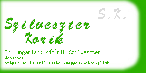 szilveszter korik business card